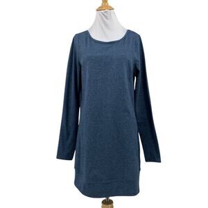 Carve Designs Dress Womens Medium Cadet Stretch Quick Dry Long Sleeve Beach Mini